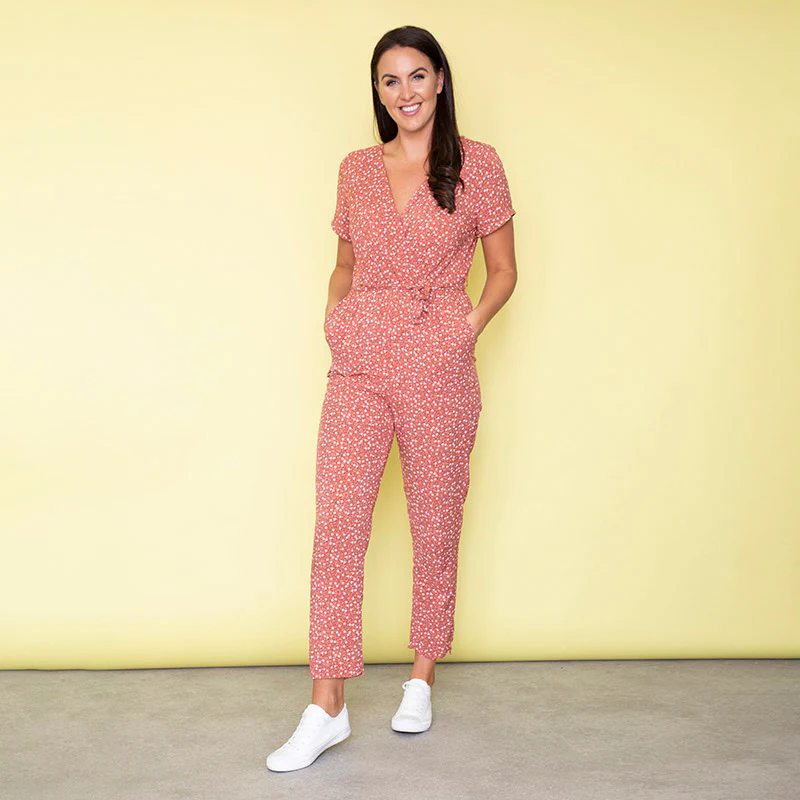 Vibra Floral Jumpsuit (Peach) - Image 4