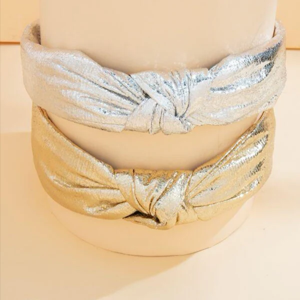 2pcs Metallic Knot Hairband - Image 4