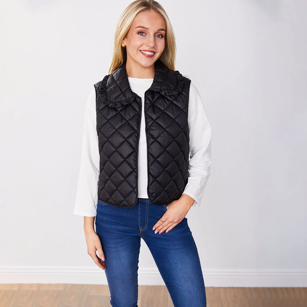 Adele Gilet (Black Quilted) - Image 7