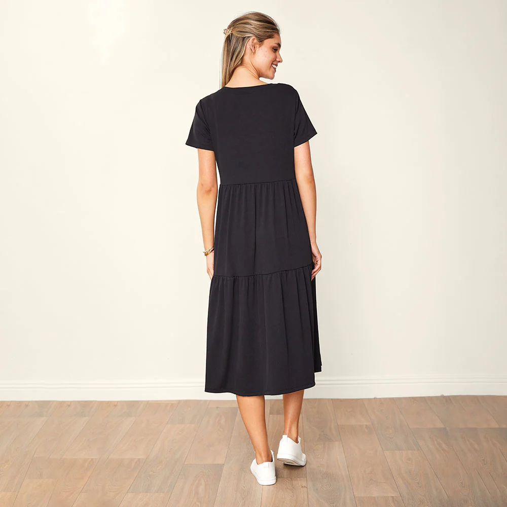 Aida Dress (Black) - Image 5