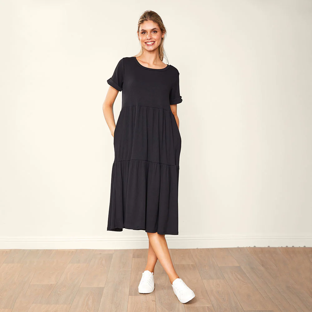 Aida Dress (Black) - Image 7