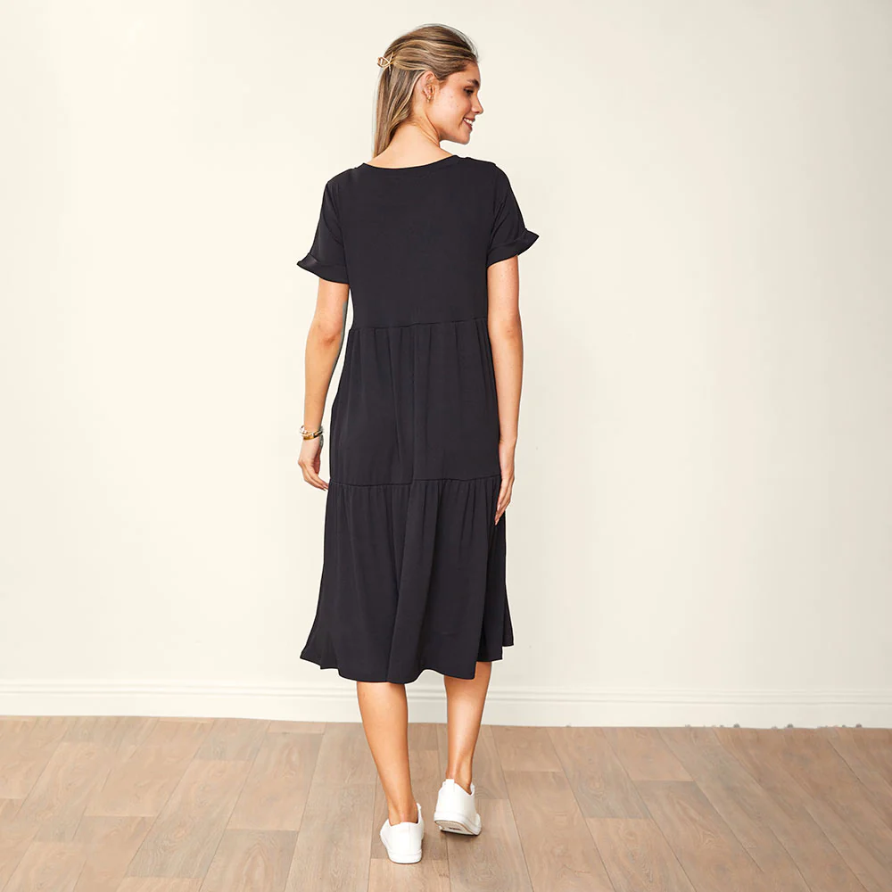 Aida Dress (Black) - Image 9
