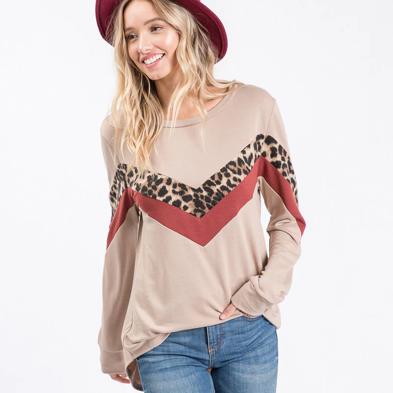 Alison Cream Leopard Top