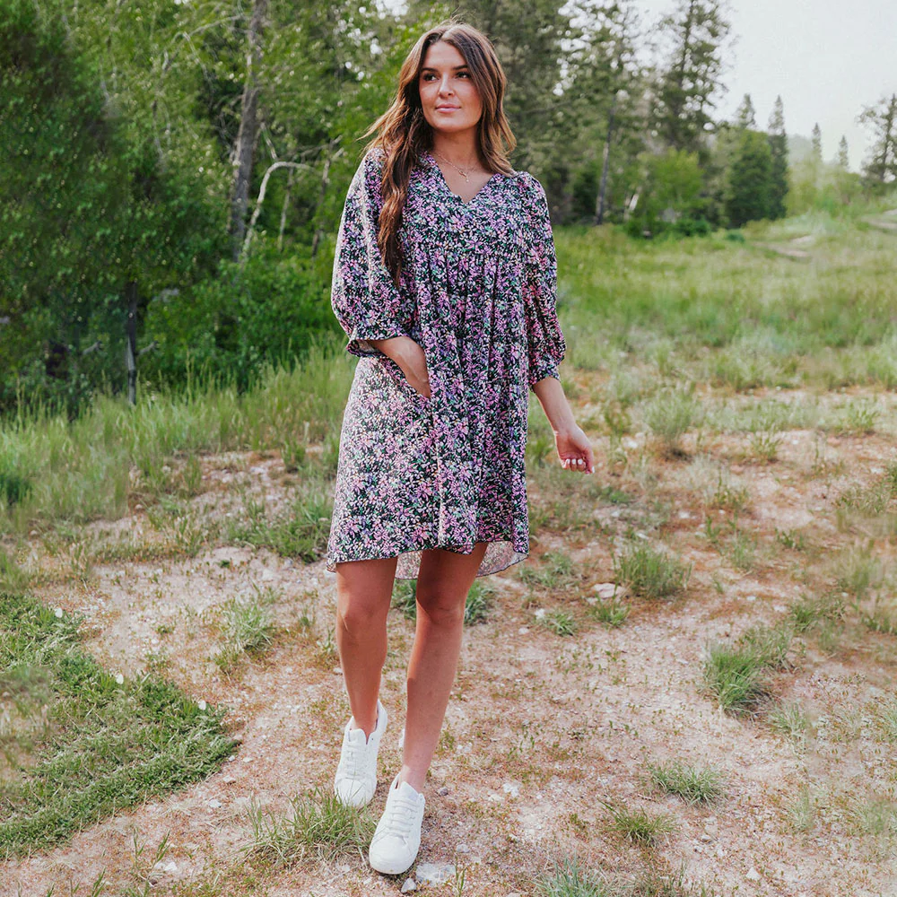 Alyssa Dress (Black Floral) - Image 7