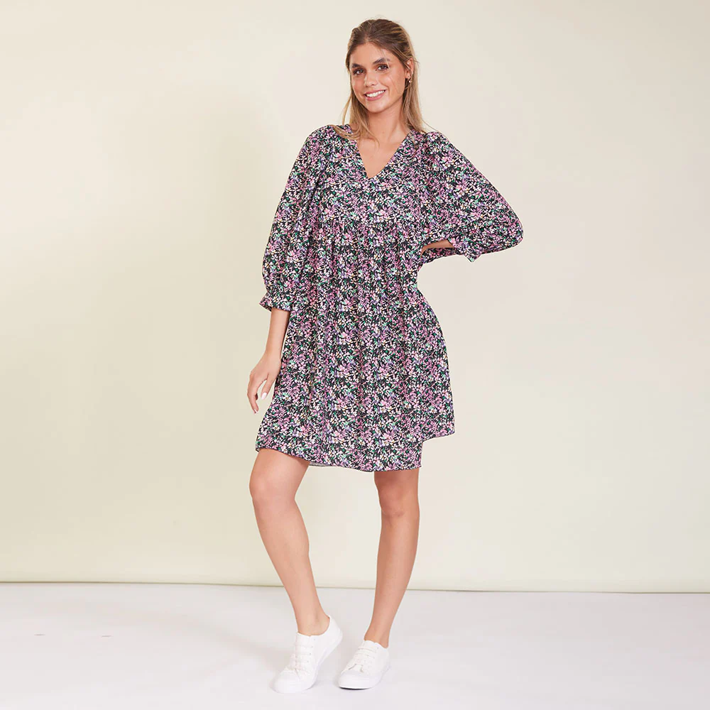 Alyssa Dress (Black Floral) - Image 8