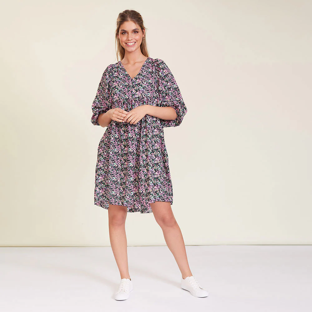 Alyssa Dress (Black Floral) - Image 9