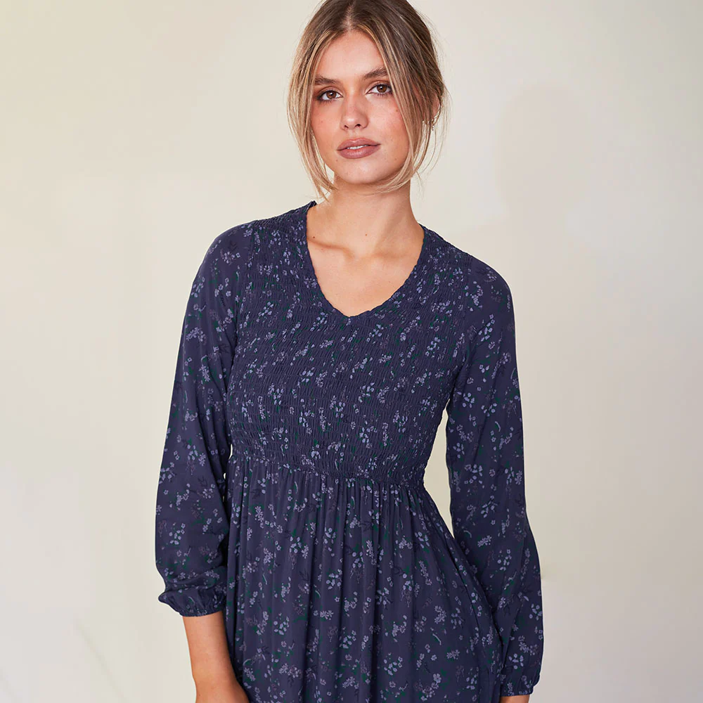 Amelia Dress (Navy Floral) - Image 10