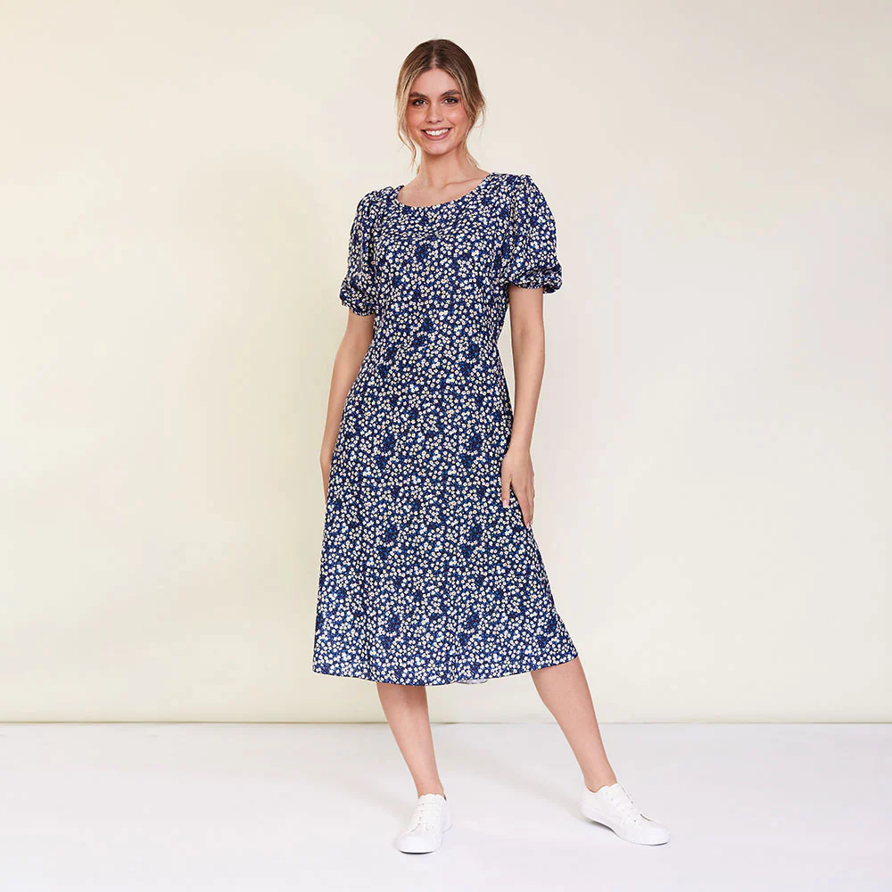 Andrea Dress (Navy)
