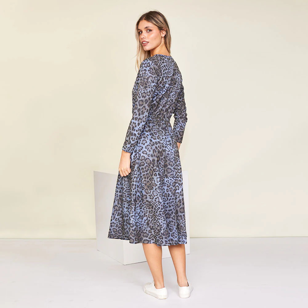 Annie Dress (Blue Leopard) - Image 10