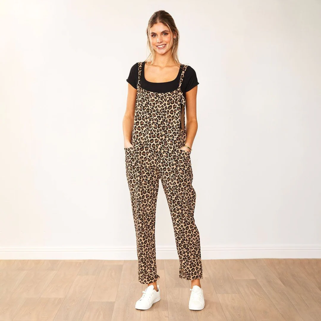 Ashley Dungaree (Leopard)