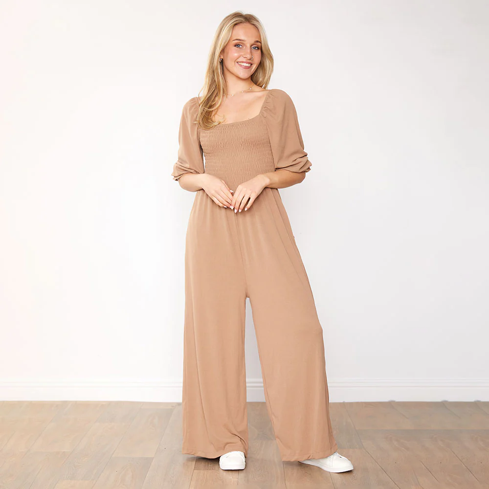 Athena Jumpsuit (Tan) - Image 2