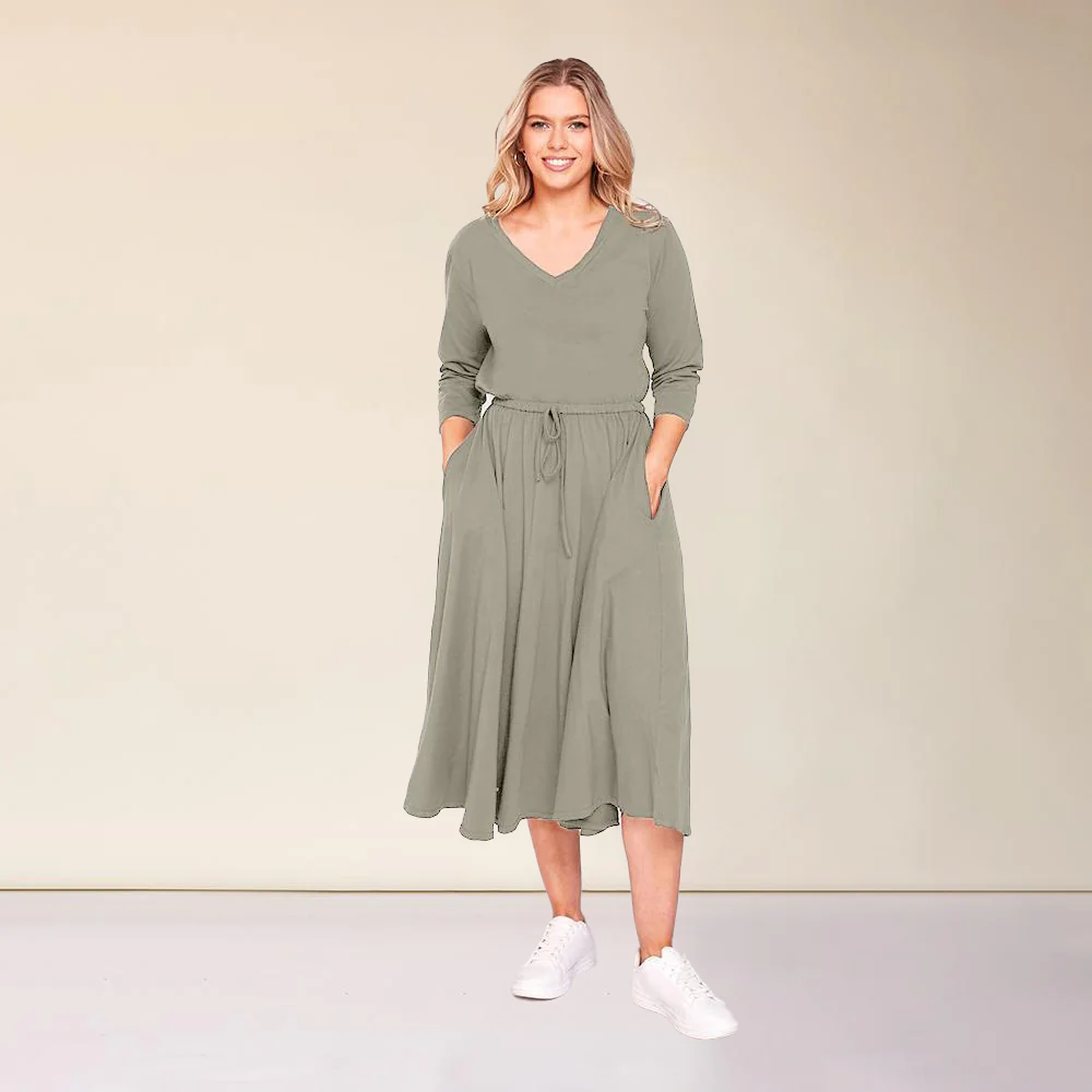 Ava Dress (Khaki) - Image 2