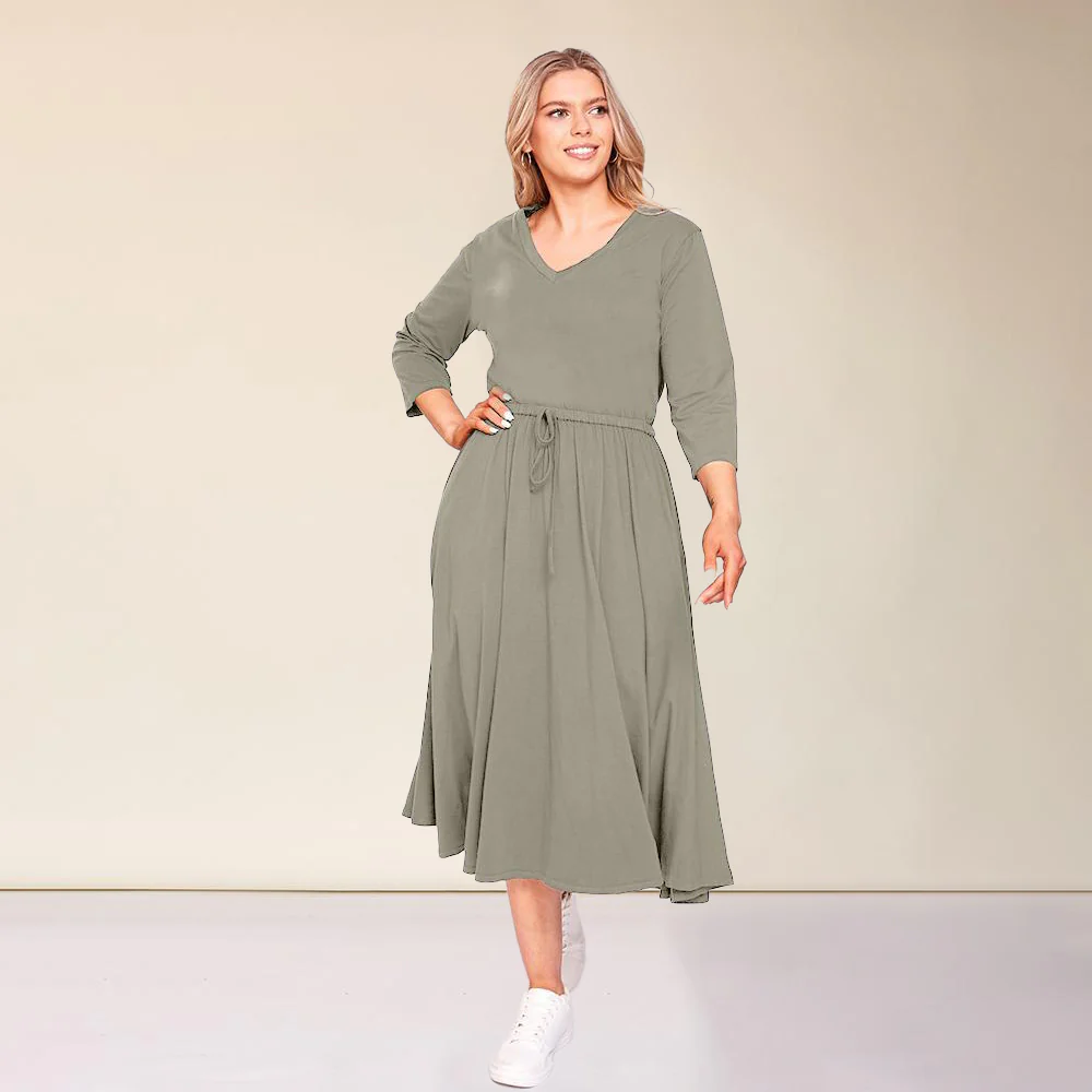 Ava Dress (Khaki) - Image 3