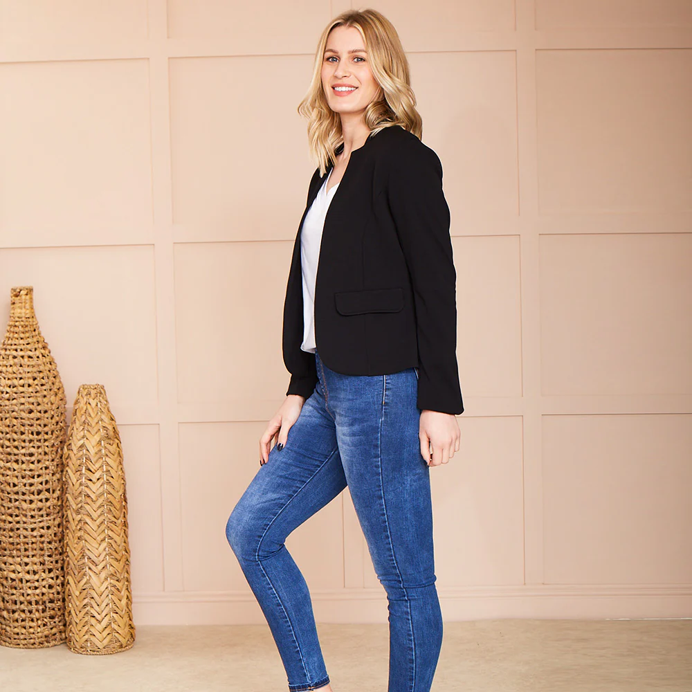 Reese Stretch Blazer (Black) - Image 2