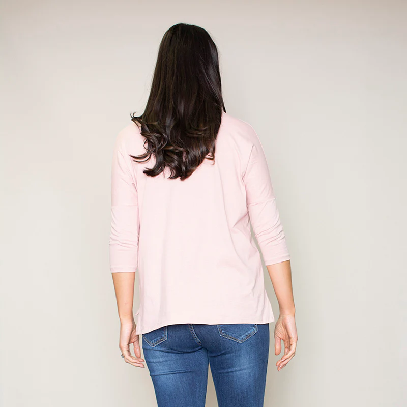 Perry Relaxed Fit Round Neck Top (Blush) - Image 9
