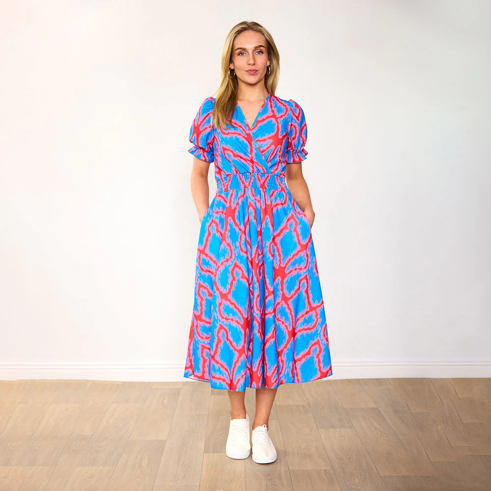 Belle Dress (Coral Blue) - Image 2