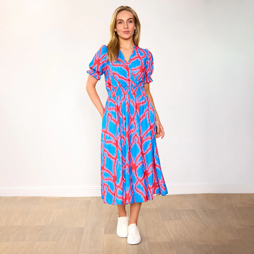 Belle Dress (Coral Blue) - Image 3
