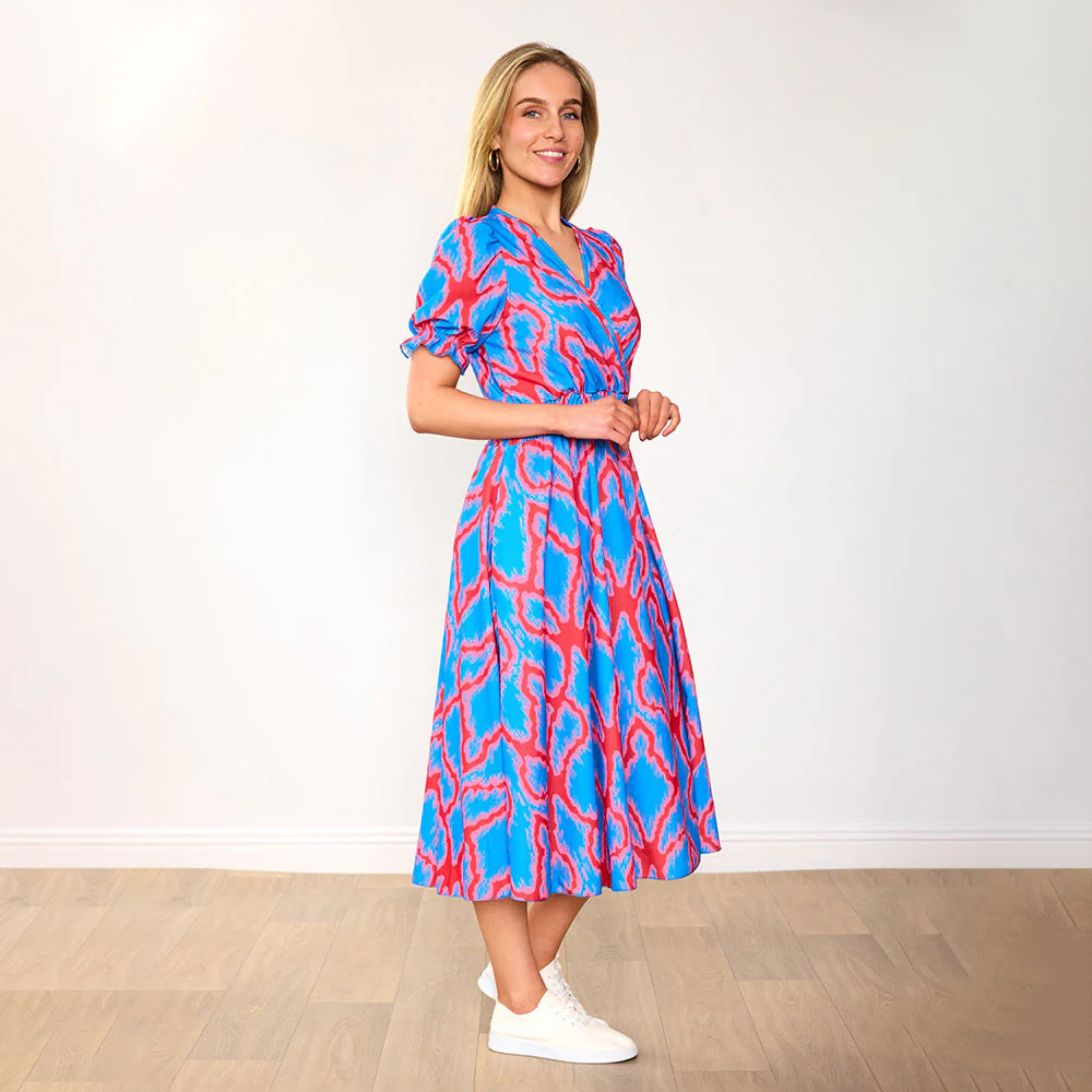 Belle Dress (Coral Blue) - Image 4