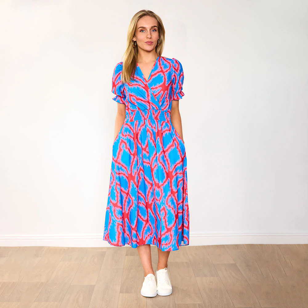 Belle Dress (Coral Blue) - Image 5