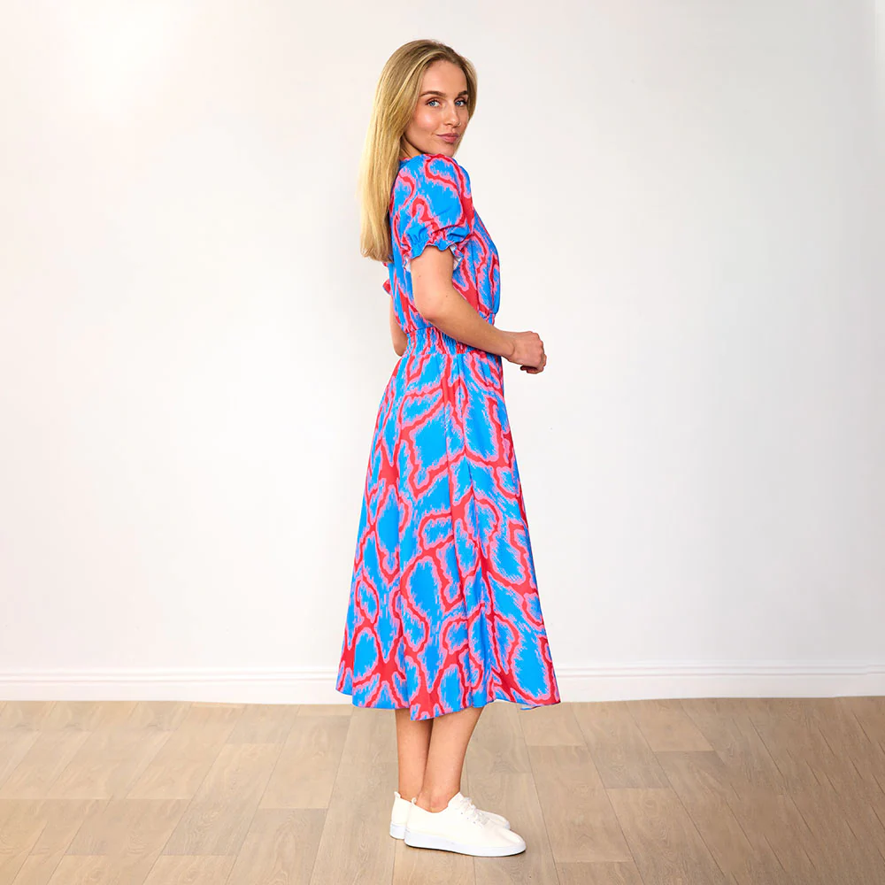 Belle Dress (Coral Blue) - Image 6