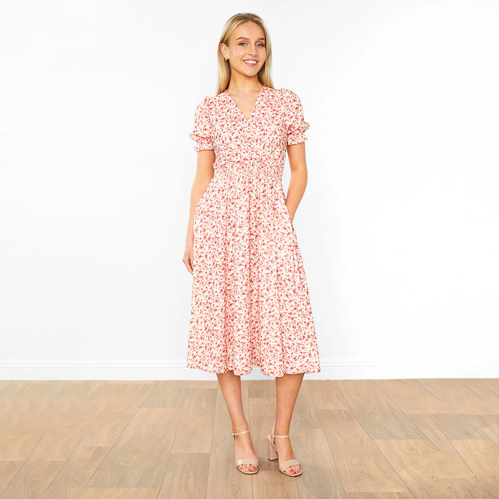Belle Dress (Honeysuckle Red) - Image 7
