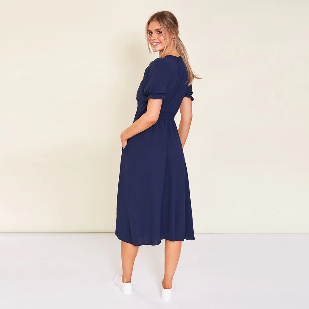 Belle Dress (Navy) - Image 6