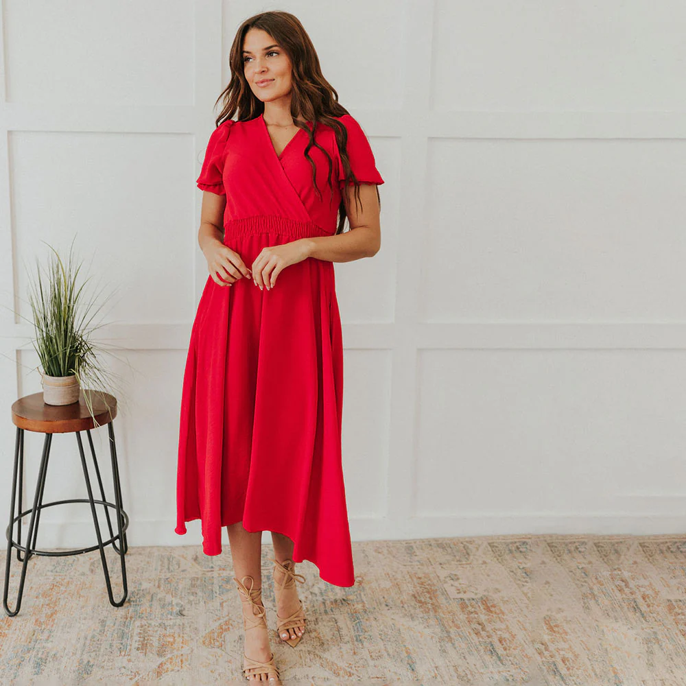 Belle Dress (Red) - Image 3
