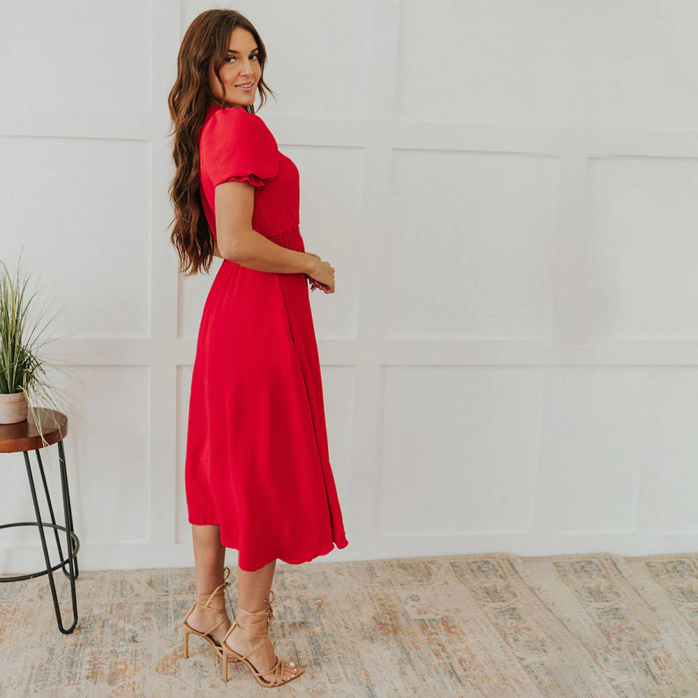 Belle Dress (Red) - Image 4