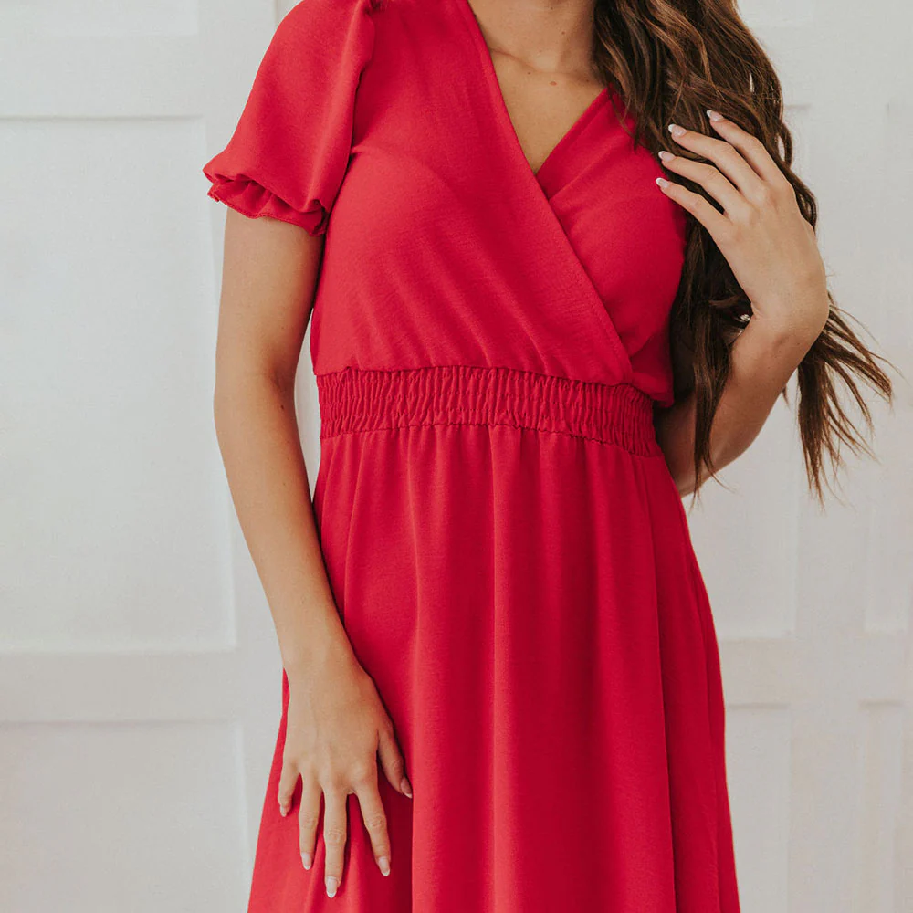 Belle Dress (Red) - Image 5