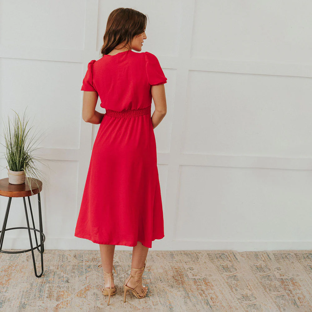 Belle Dress (Red) - Image 6