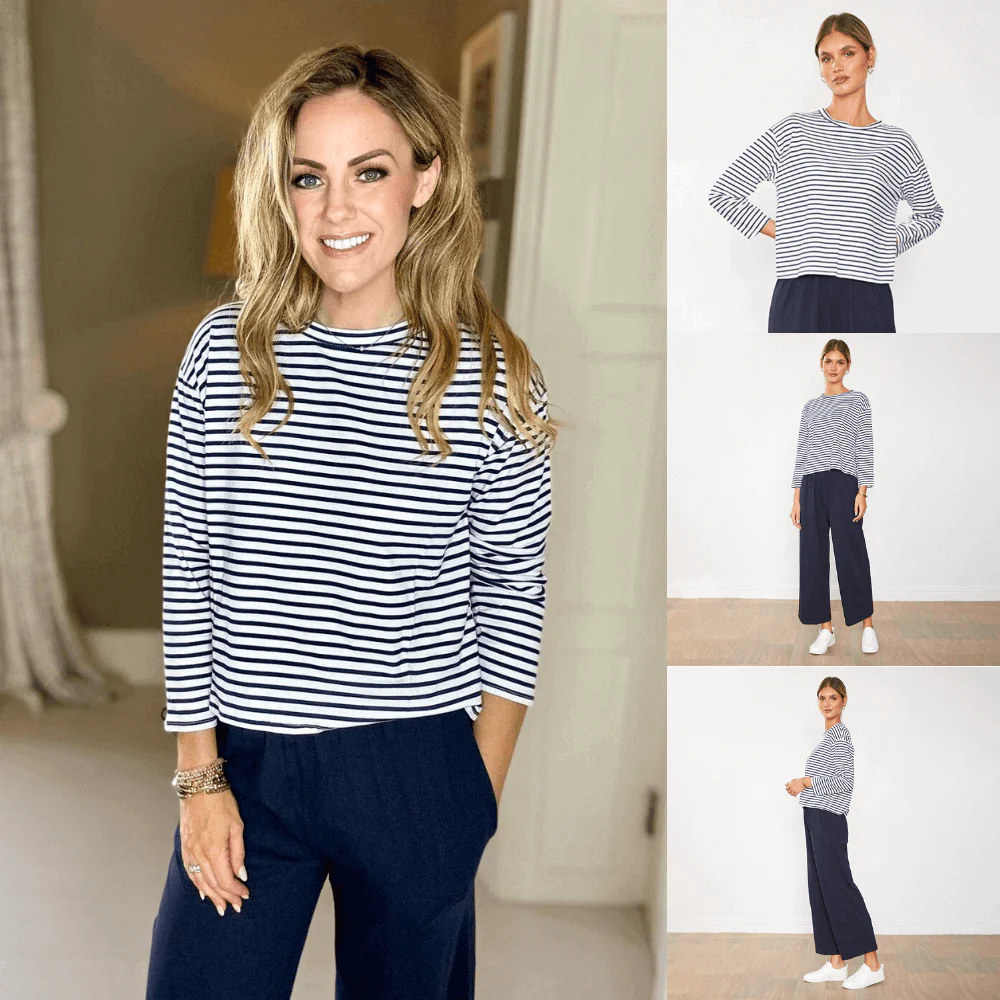 Betsy Top (Navy Stripe) - Image 2