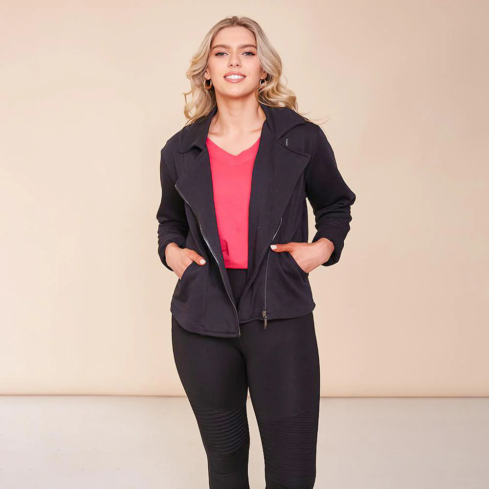 Alex Biker Cardigan (Black)