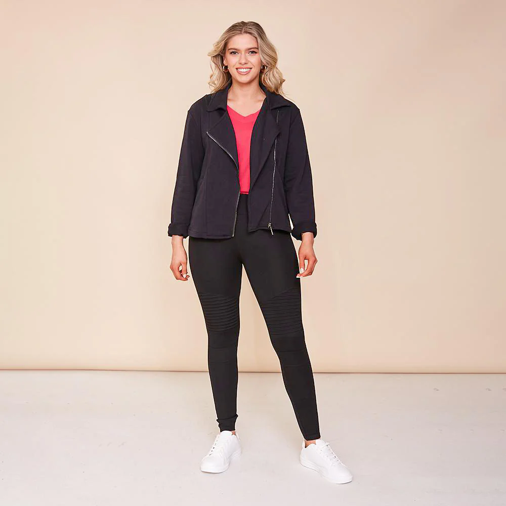 Alex Biker Cardigan (Black) - Image 3