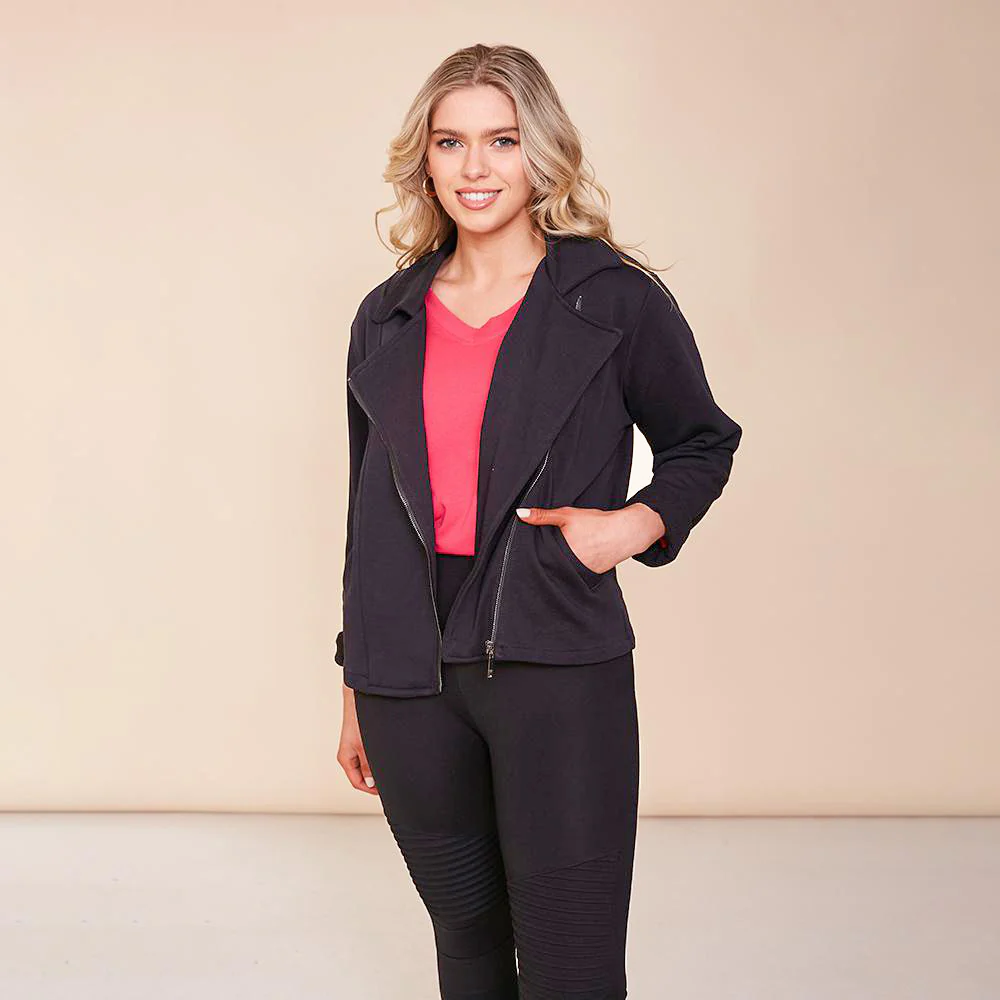 Alex Biker Cardigan (Black) - Image 6
