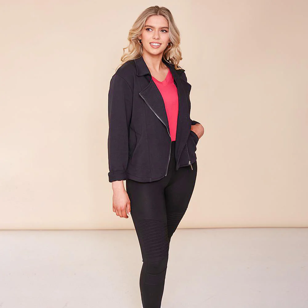 Alex Biker Cardigan (Black) - Image 7