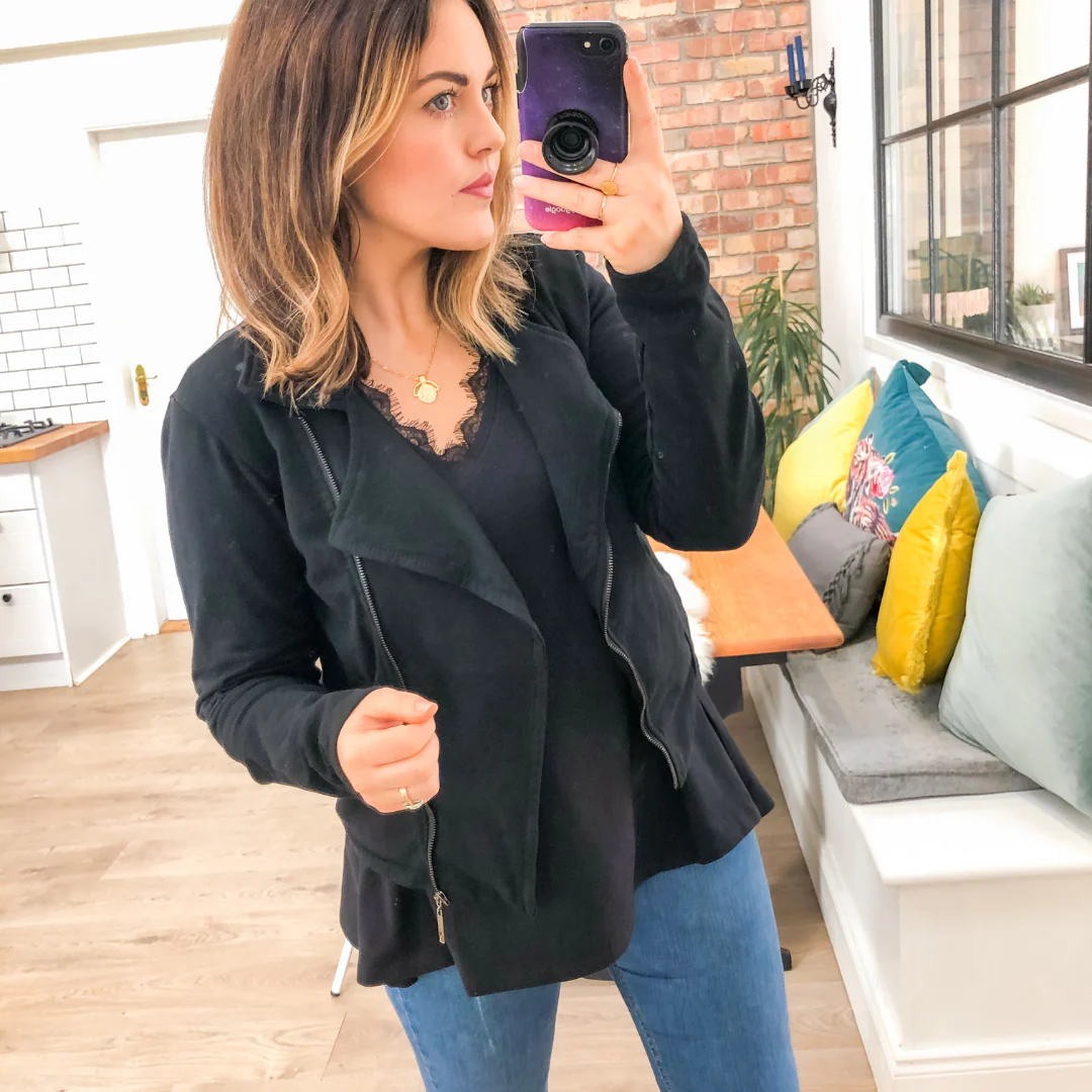 Alex Biker Cardigan (Black) - Image 9