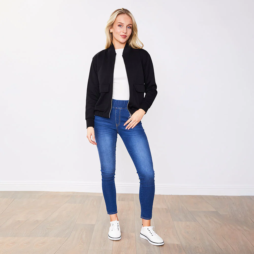 Flynn Bomber Jacket (Black) - Image 3