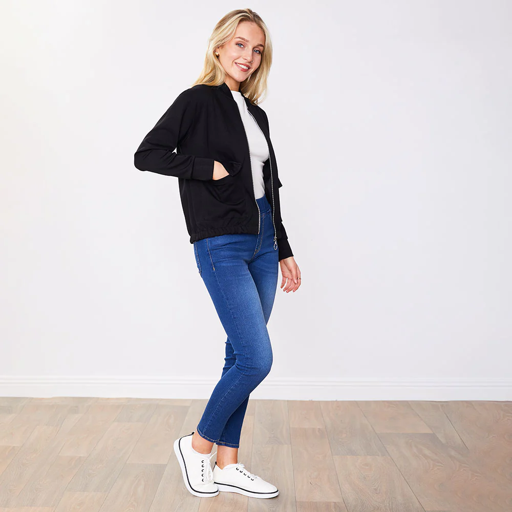 Flynn Bomber Jacket (Black) - Image 5