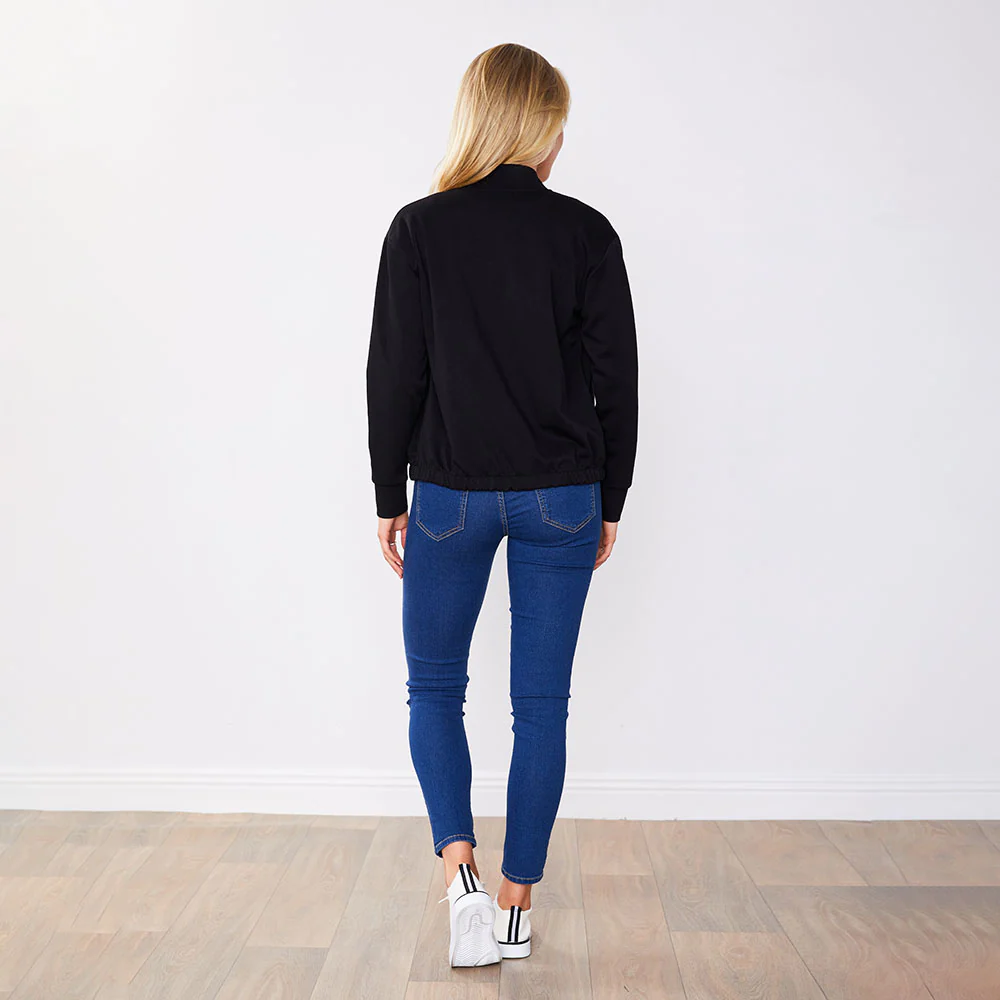 Flynn Bomber Jacket (Black) - Image 6