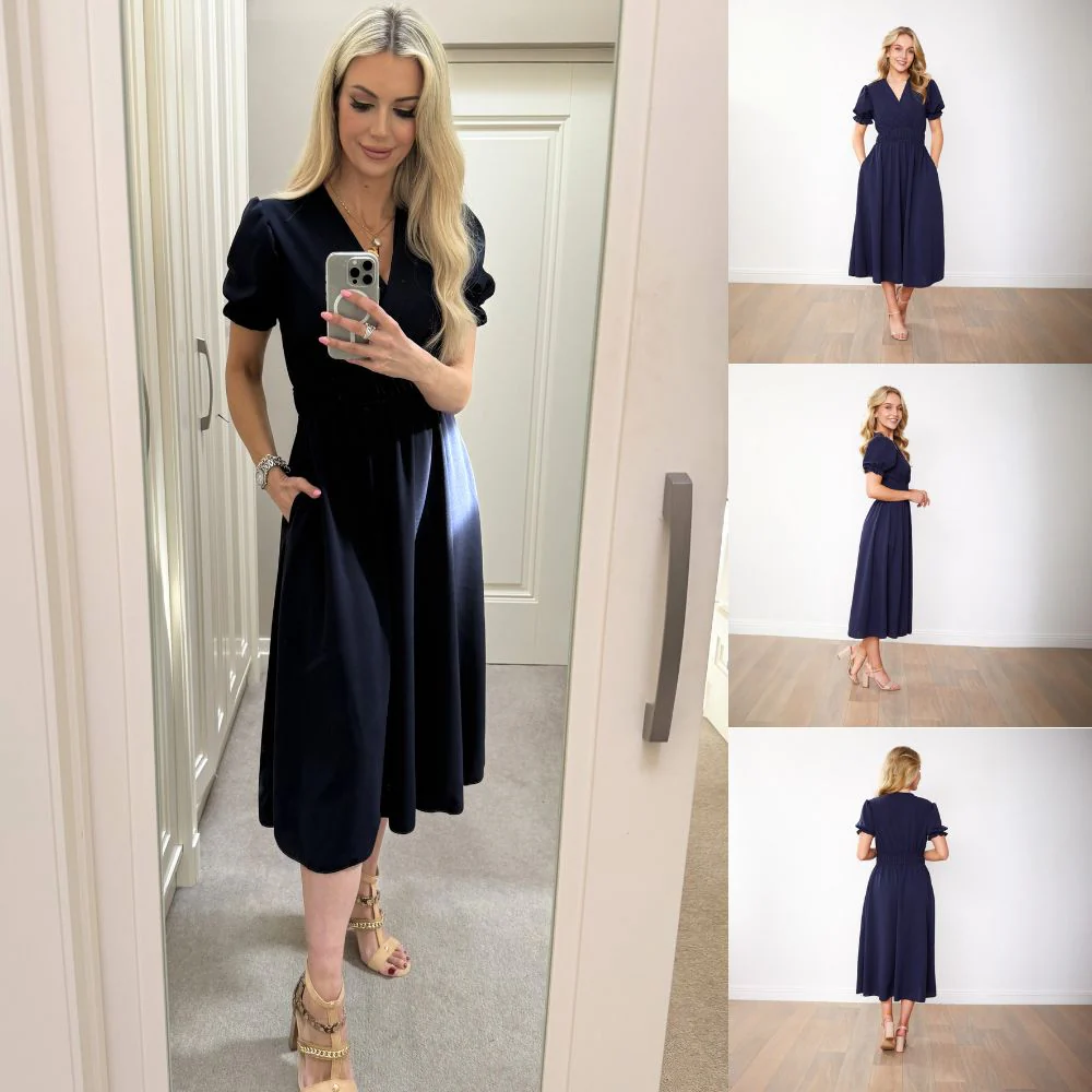 Bonnie Dress (Navy) - Image 2
