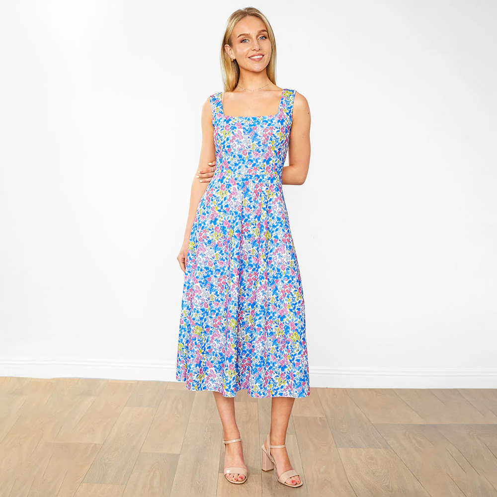 Bronagh Dress (Blue Floral) - Image 4