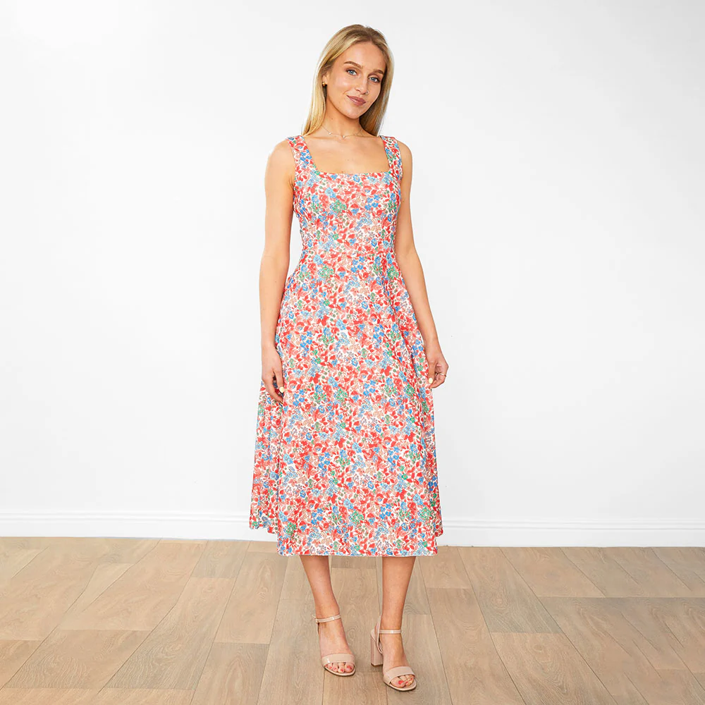 Bronagh Dress (Red Floral) - Image 3