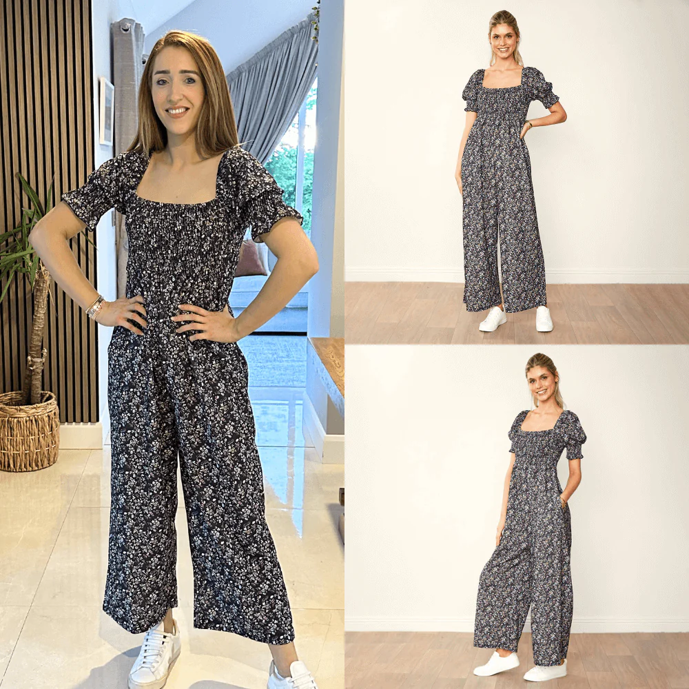 Camilla Jumpsuit (Black Floral) - Image 2