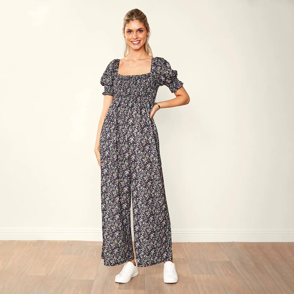Camilla Jumpsuit (Black Floral) - Image 3