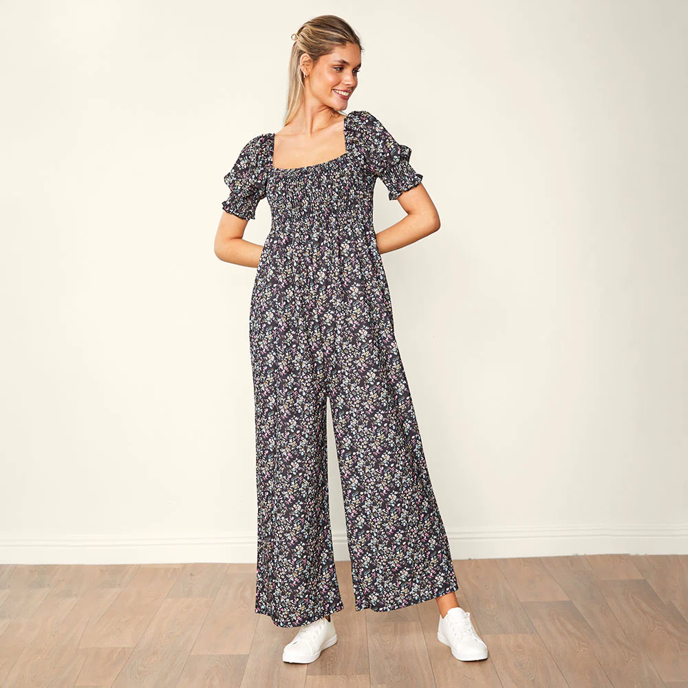 Camilla Jumpsuit (Black Floral) - Image 4