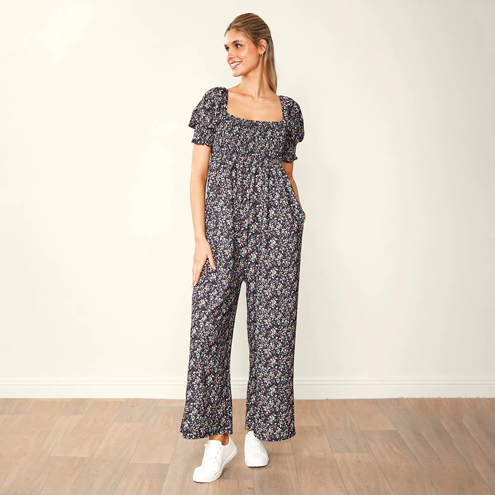 Camilla Jumpsuit (Black Floral) - Image 5