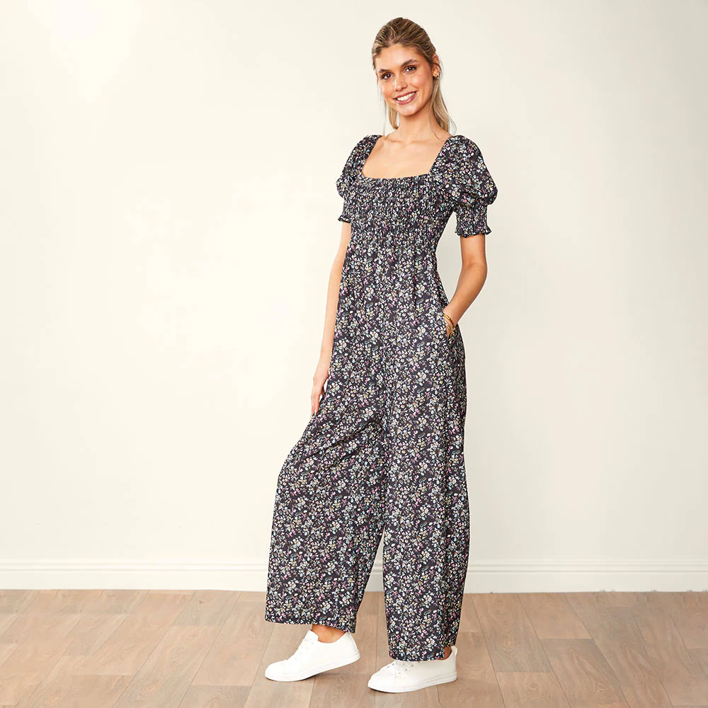 Camilla Jumpsuit (Black Floral) - Image 9