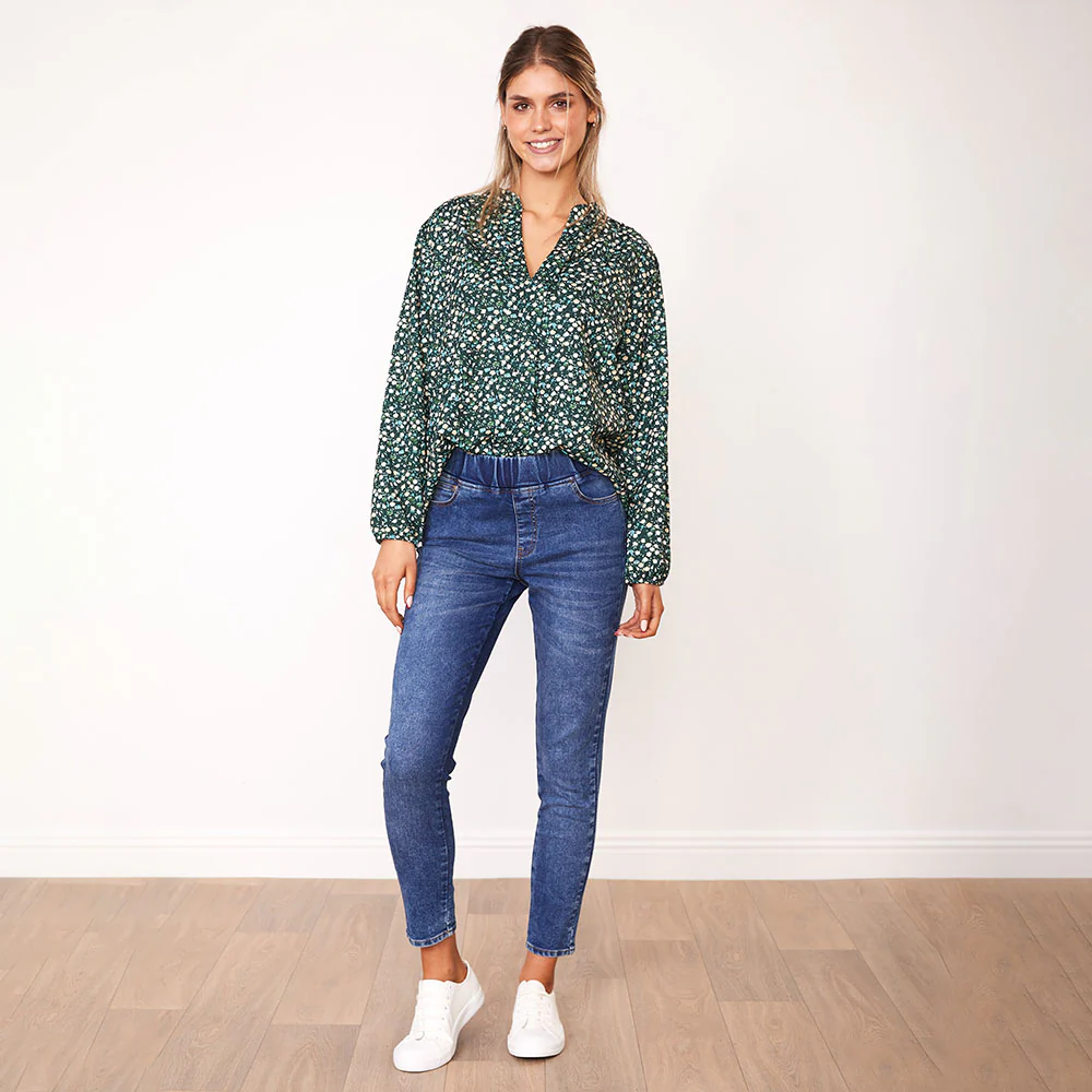 Cara Top (Pink Floral & Green Floral) - Image 3