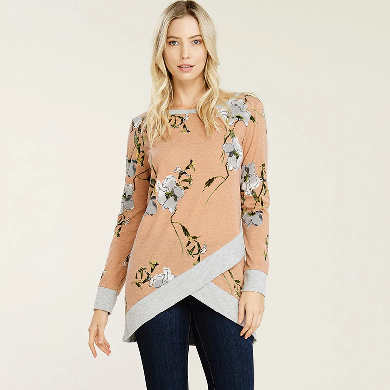 Carly Wrap Top Peach - Image 2