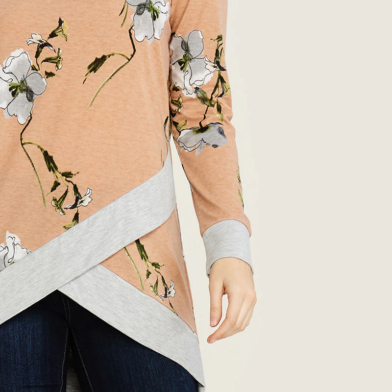 Carly Wrap Top Peach - Image 3